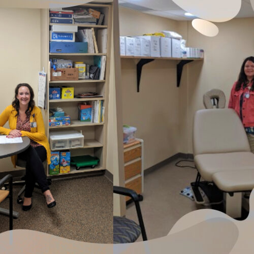 Collage of two therapy areas