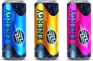 bright colored cans