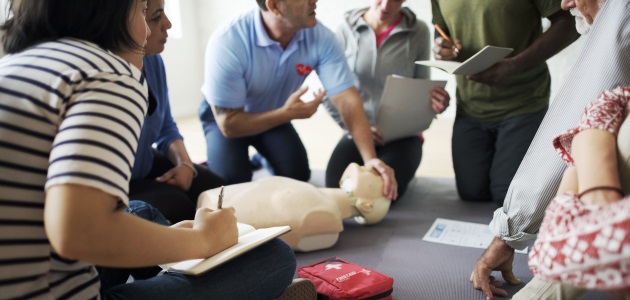 CPR training class