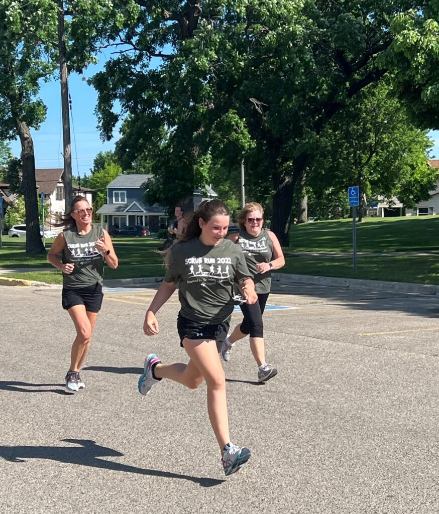 Women running outside for sport
