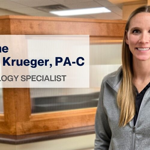 Woman physician assistant Katelyn Krueger