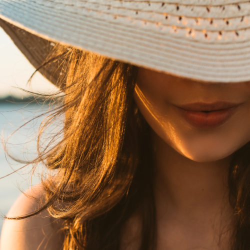 Woman wearing hat