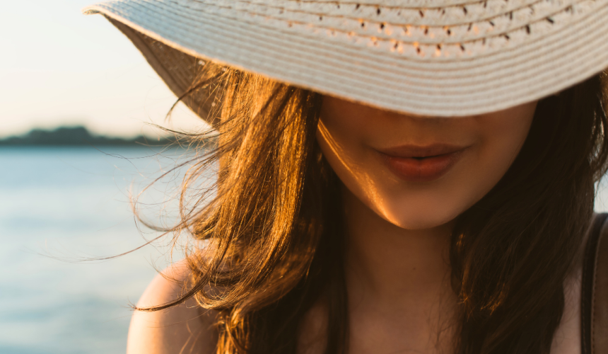 Woman wearing hat