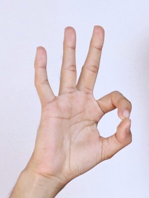 A okay hand sign