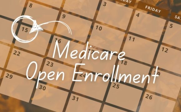 Brown calendar with Open Enrollment date