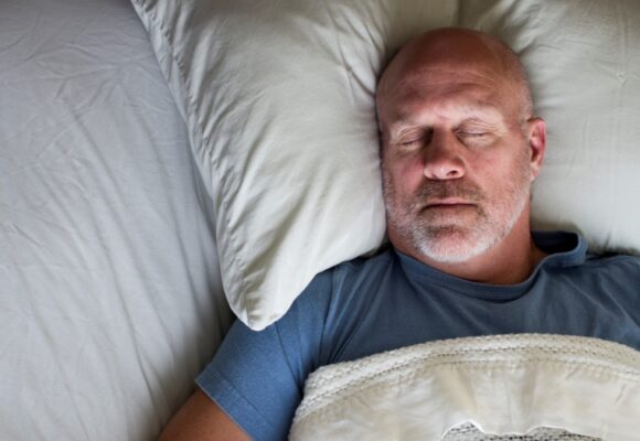 Bald Man Sleeping