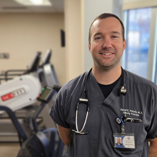 Male doctor with stethoscope