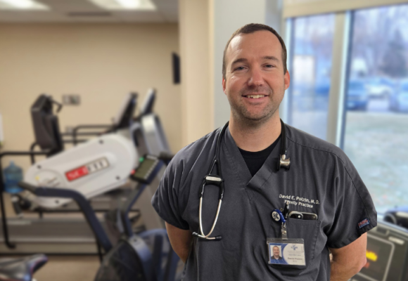 Male doctor with stethoscope