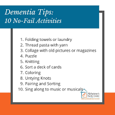 Dementia Activities List