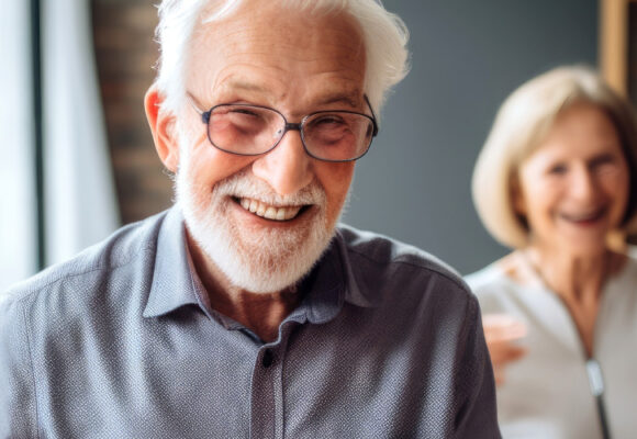 Elderly man and woman