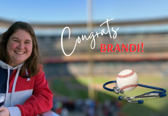 Woman at Baseball game