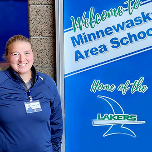 Athletic Trainer Steph Minnewaska Woman by sign