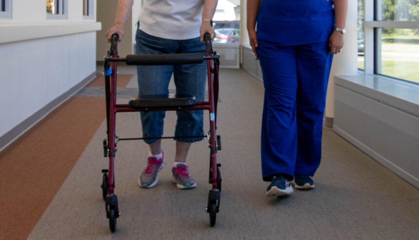 A person with a walker