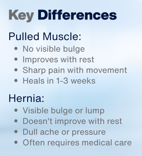 Key Differences Hernia vs Muscle