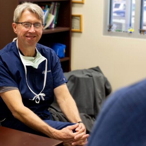 Doctor in office