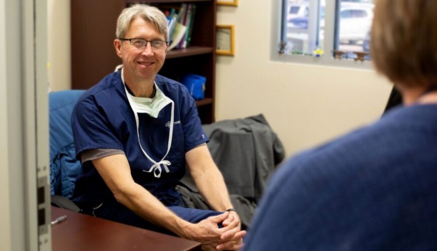 Doctor in office