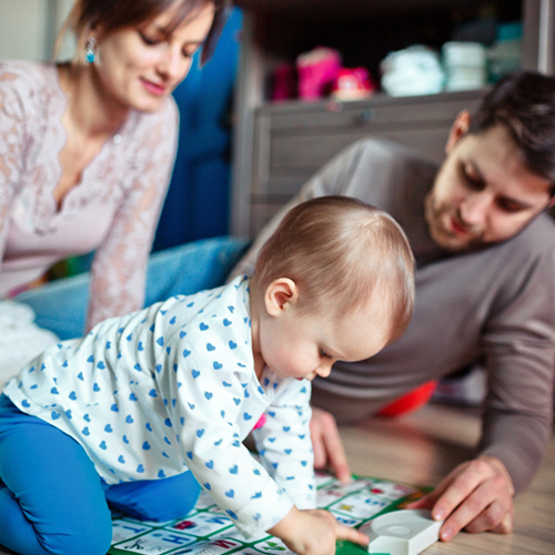 Family with young child