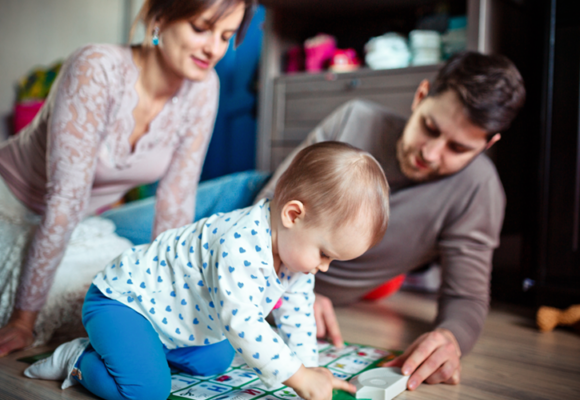 Family with young child