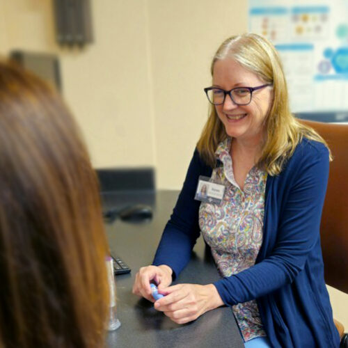 Karen Marschel dietician GLP1 Woman in clinic
