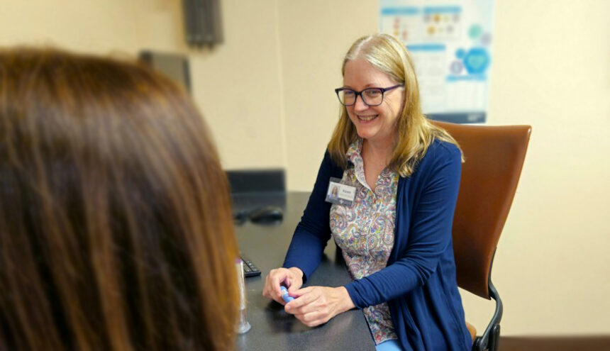 Woman in clinic