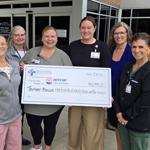 women and a check