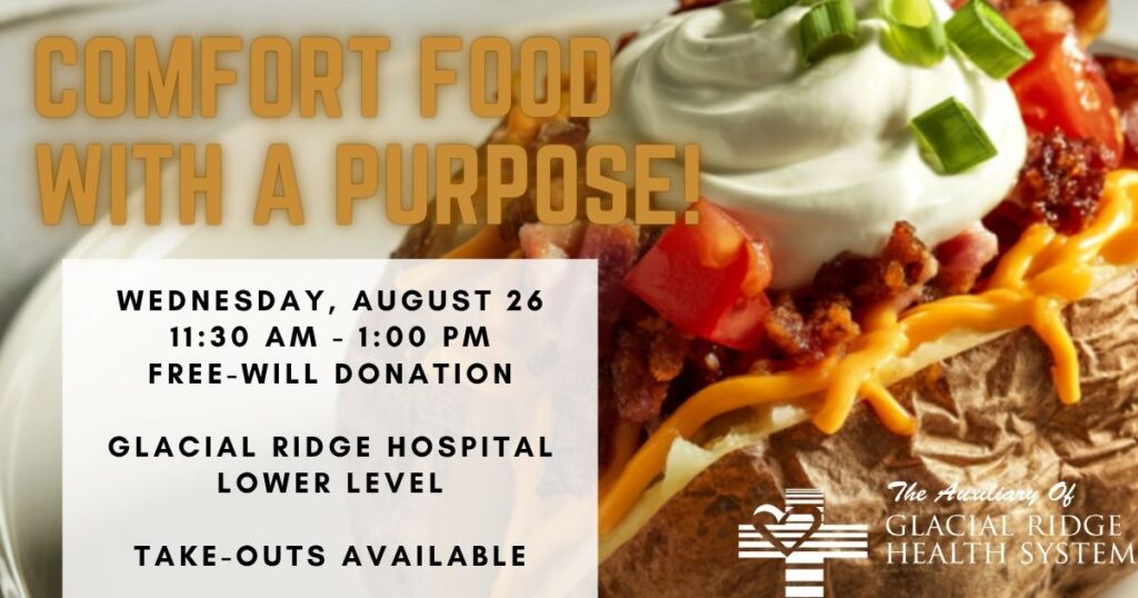 Loaded baked potato fundraiser invite