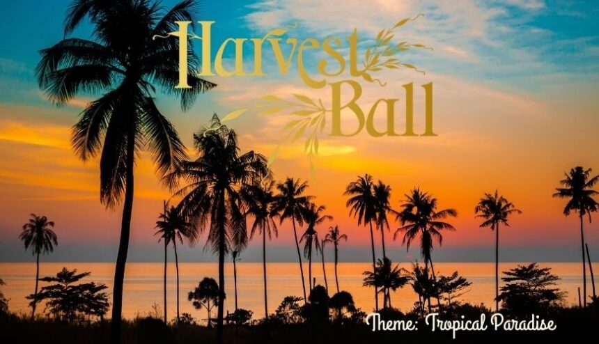 Harvest Ball tropical paradise sunset theme Harvest Ball tropical paradise sunset theme